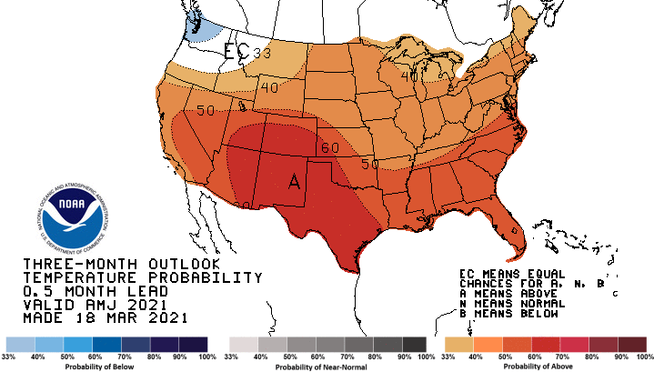 Three-Month Temperature Probability Outlook
